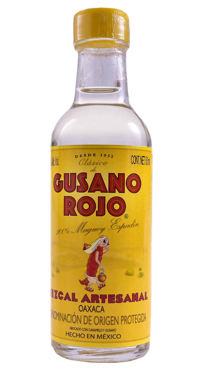 Mezcal Gusano Rojo Mini (Aprox 50 ml) (Venta A Partir De 3 Piezas)